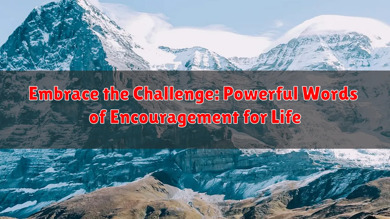 Embrace the Challenge: Powerful Words of Encouragement for Life