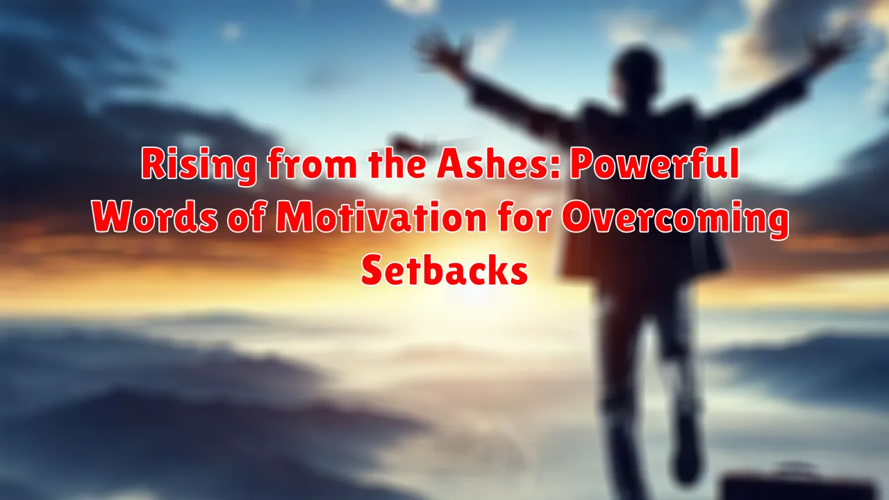 Rising from the Ashes: Powerful Words of Motivation for Overcoming Setbacks